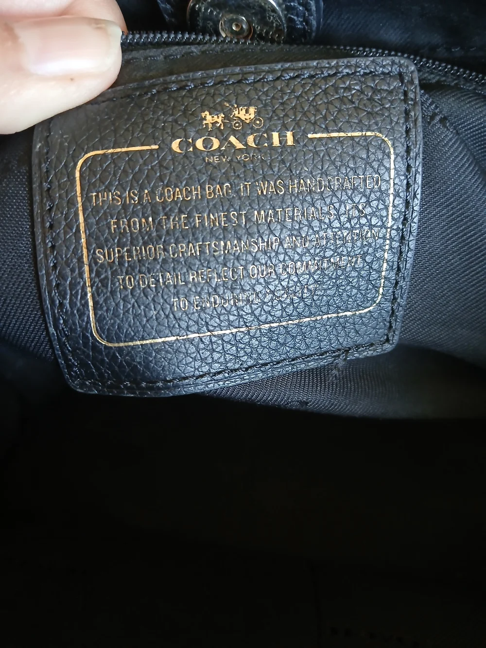 Coach Black & Silver Patchwork Leather Satchel